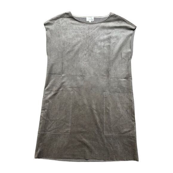 Wilfred Free Shift Dress Womens Small Brown Knee Length Minimalistic Paperbag - Picture 9 of 10